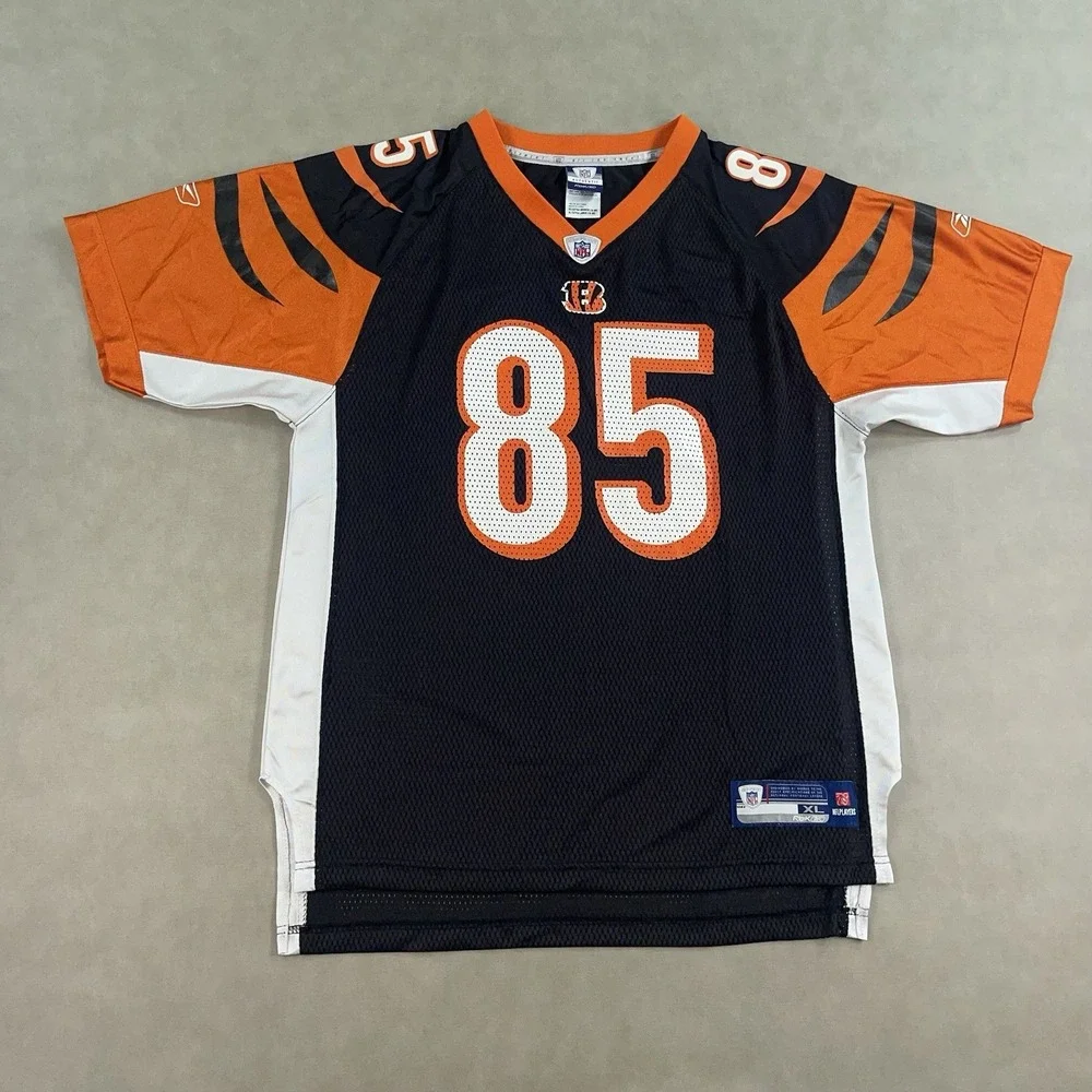 NFL Football Chad Ochocinco Johnson #85 Youth XL Reebok On Field Jersey Black